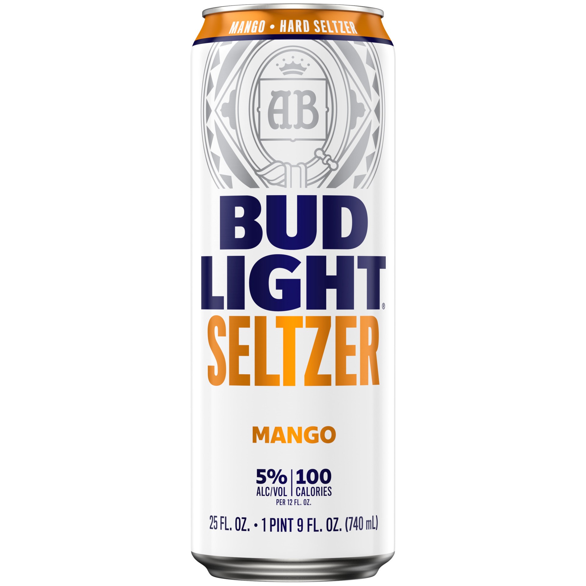 slide 1 of 7, Bud Light Seltzer Mango Hard Seltzer, 25 FL OZ Can, 12 oz