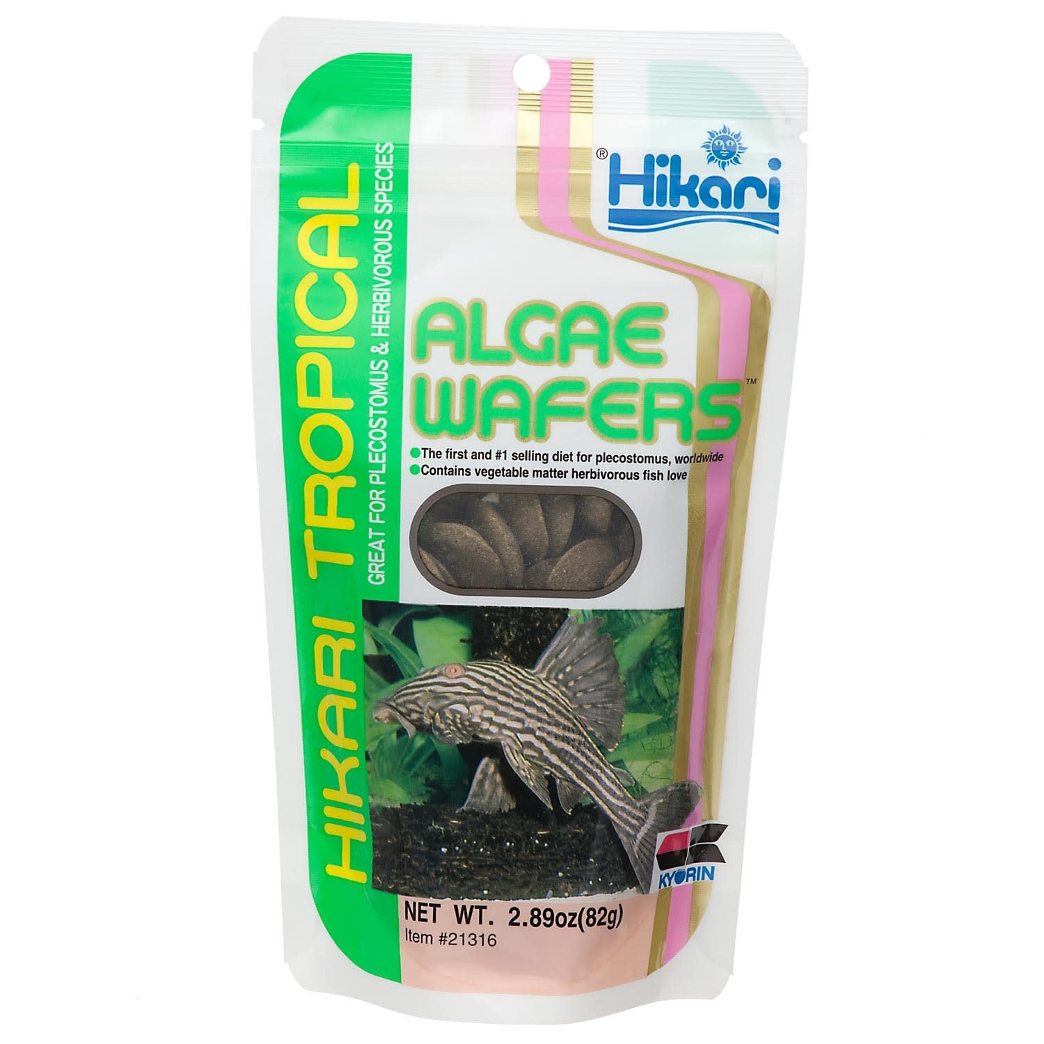 slide 1 of 1, Hikari Tropical Algae Wafers for Plecostomus & Algae Eaters, 2.89 oz