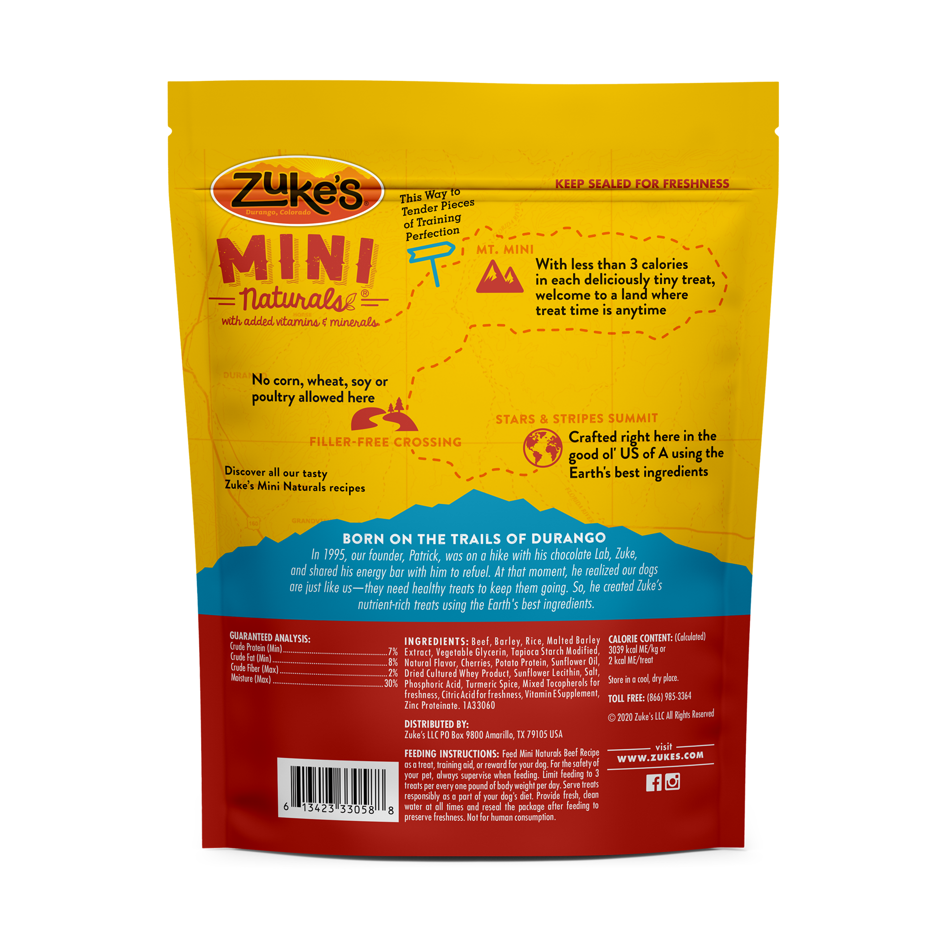 slide 2 of 4, Zuke's Zuke’s Mini Naturals Soft And Chewy Dog Treats For Training Pouch, Natural Treat Bites With Beef Recipe - 6 oz. Bag, 6 oz