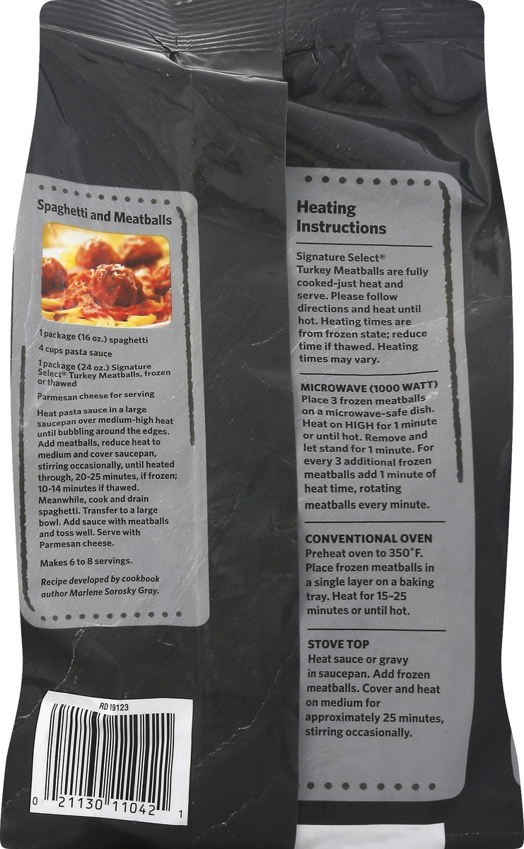 slide 2 of 7, Signature Select Turkey Meatballs Dinner Size 24 oz, 24 oz