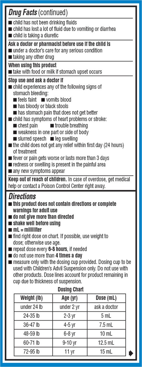 slide 9 of 13, Advil Children's Advil Pain Reliever and Fever Reducer, Dye Free Liquid Children's Ibuprofen for Pain Relief, White Grape - 4 Fl Oz, 4 fl oz
