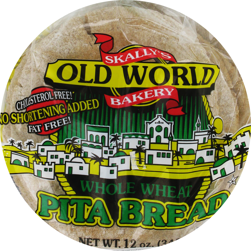 slide 1 of 1, Old World Whole Wheat Pita Bread, 12 oz