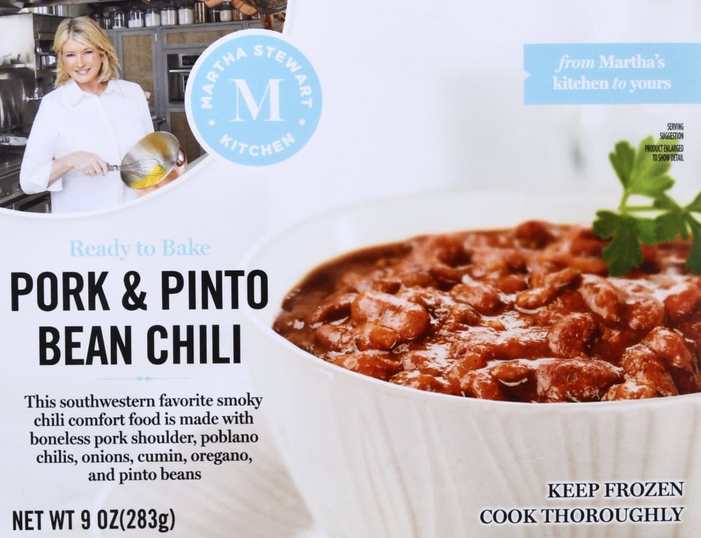 slide 1 of 1, Martha Stewart Kitchen Pork And Pinto Bean Chili Frozen Meal, 9 oz