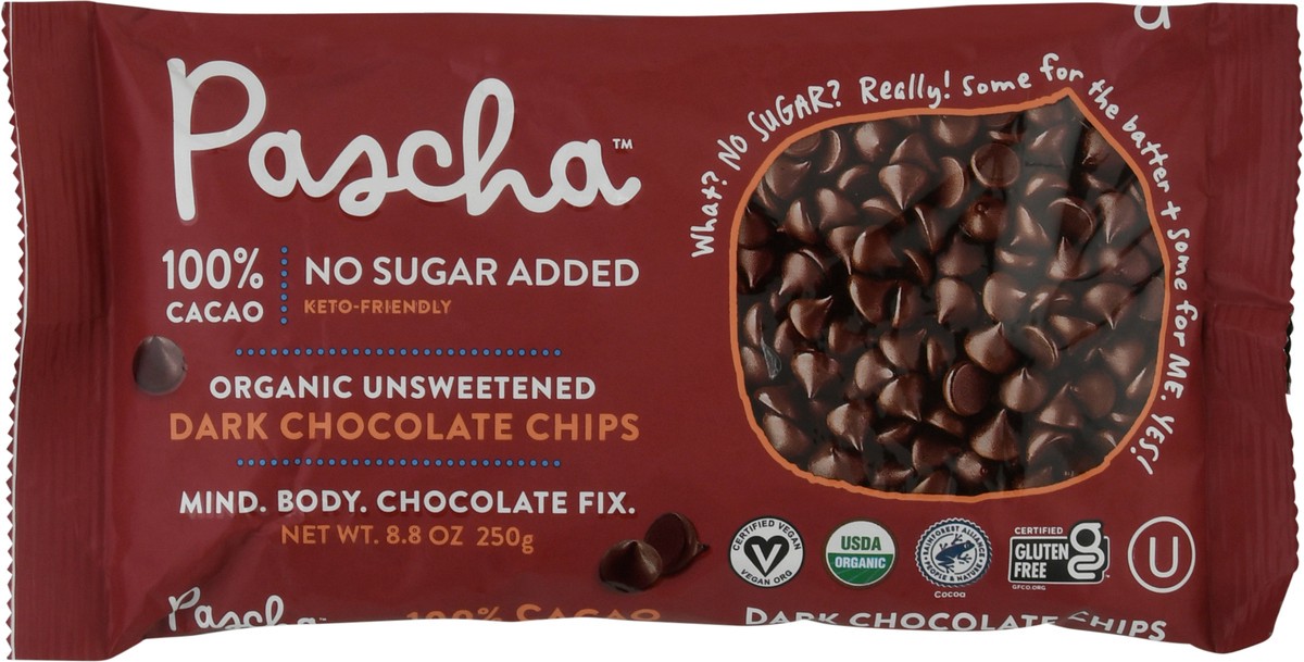 slide 7 of 14, Pascha Organic Unsweetened Dark Chocolate Chips 8.8 oz, 8.8 oz