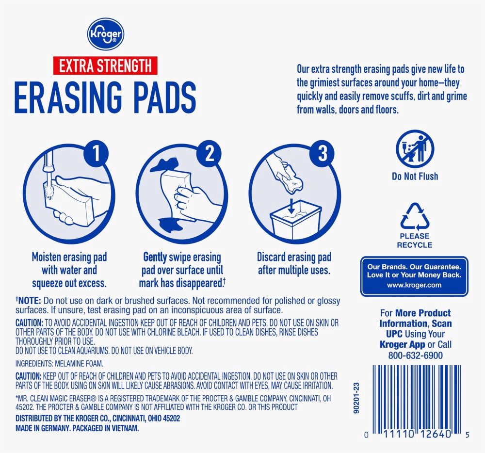 slide 2 of 2, Kroger Extra Strength Erasing Pads, 2 ct