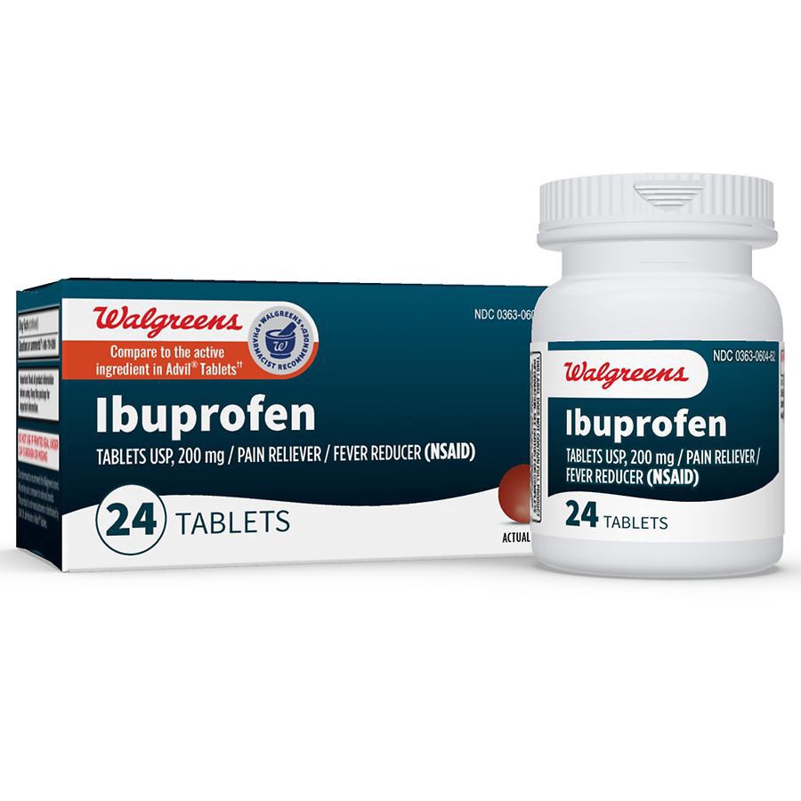 slide 3 of 5, Walgreens Ibuprofen Tablets, Pain Reliever/Fever Reducer, 24 ct