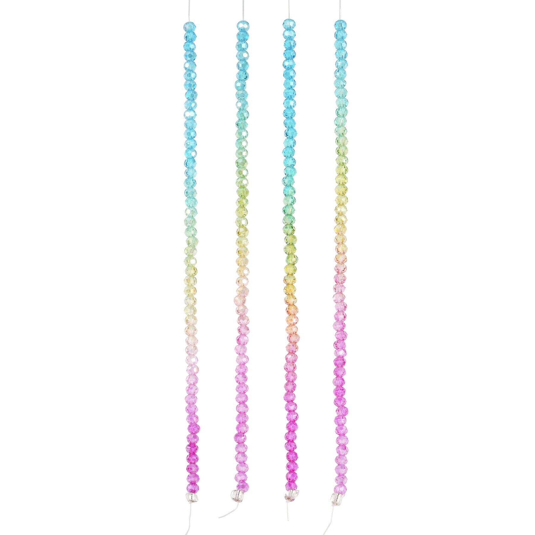 slide 3 of 3, Rainbow Glass Faceted Round Beads, 3.5mm By Bead Landing, 3.5mm