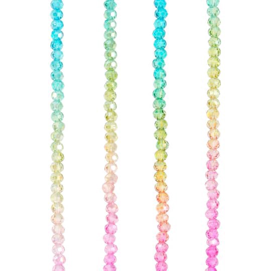 slide 1 of 3, Rainbow Glass Faceted Round Beads, 3.5mm By Bead Landing, 3.5mm