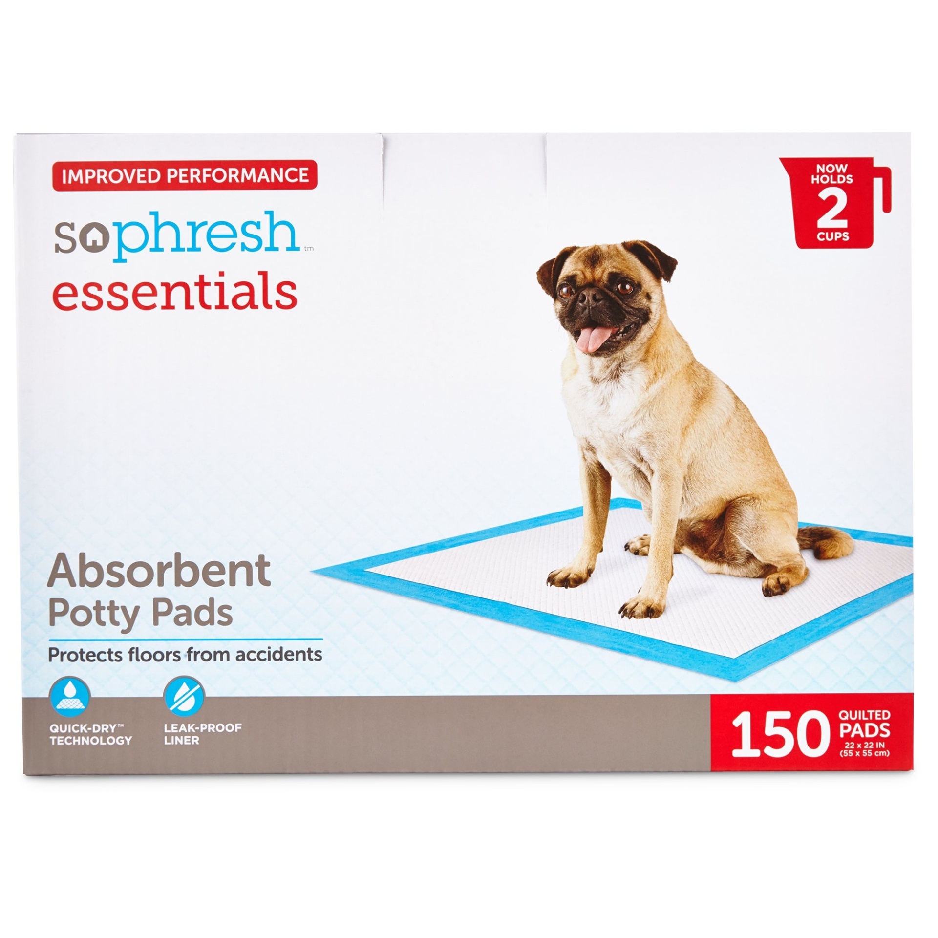 slide 1 of 1, So Phresh Essential Potty Pads, 150 ct