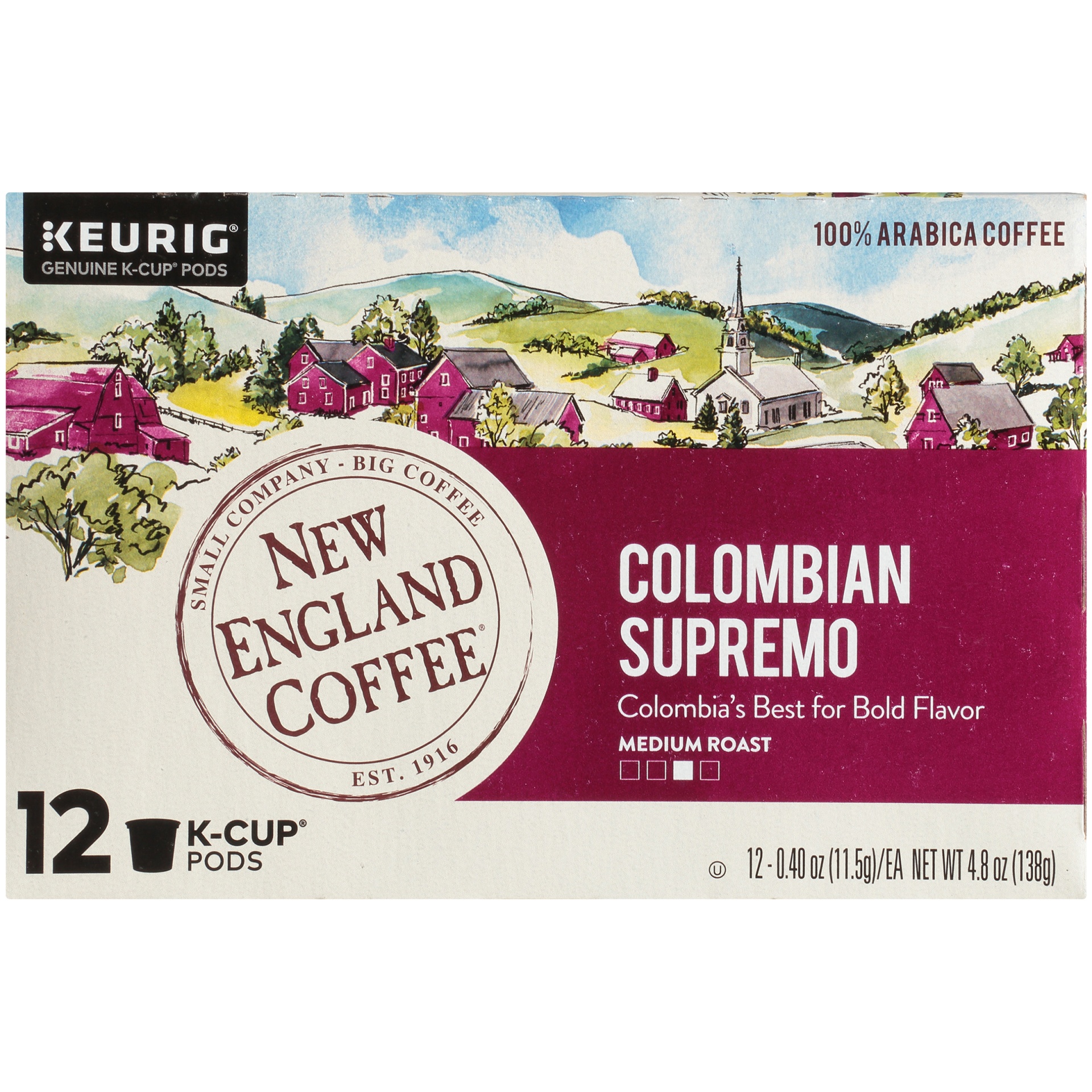 slide 5 of 7, New England Coffee New England Kcup Colombian, 12 ct