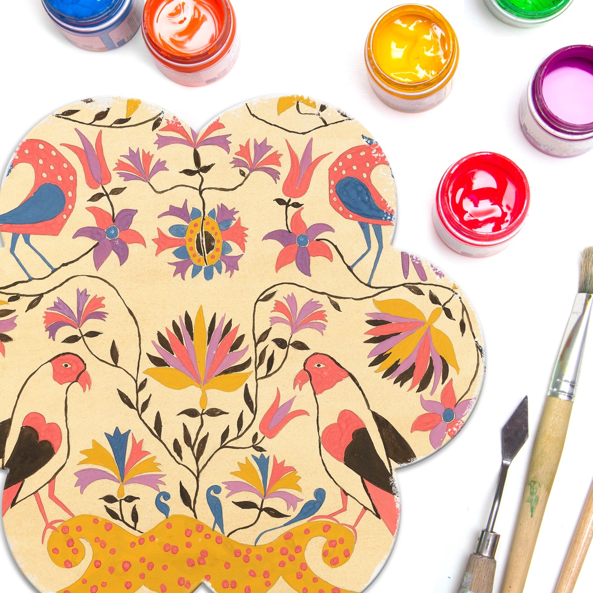 slide 2 of 5, 11" X 12" Flower Cotton Duck Canvas By Craft Smart, 11 in x 12 in