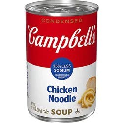 Campbell's Condensed 25% Less Sodium Chicken Noodle Soup - 10.75 Oz