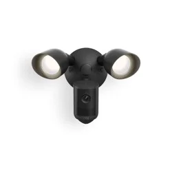 Ring Floodlight Cam Wired newest model Black - Home or business security Wide-Angle Retinal 2K Video 6x Enhanced Zoom Ultra-Bright Floodlights