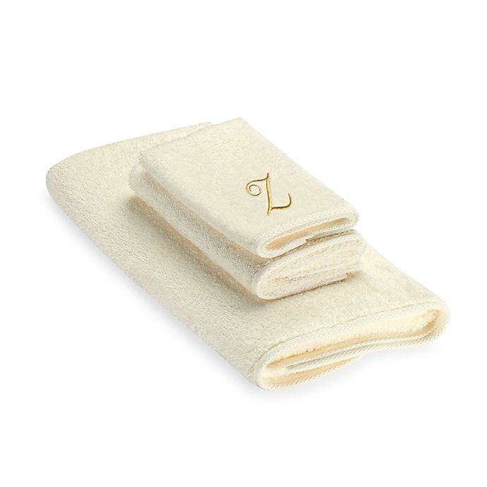 slide 1 of 1, Avanti Premier Gold Script Monogram Letter Z'' Fingertip Towel - Ivory'', 1 ct