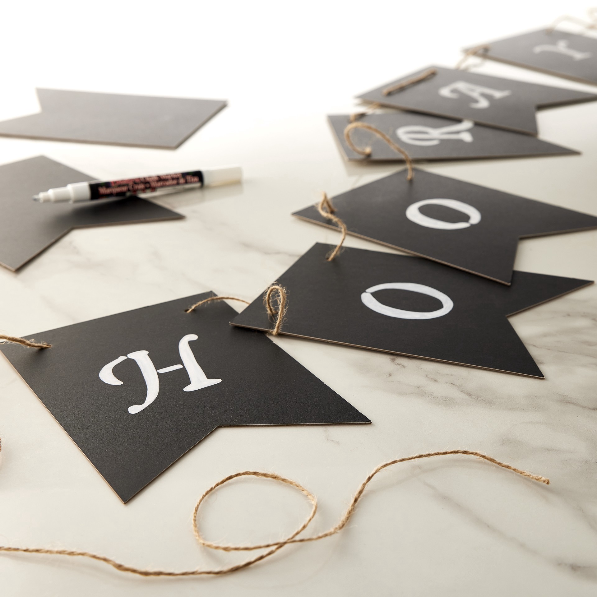 slide 3 of 3, Chalkboard Flag Banner By Recollections, 7.28 in x 6.1 in