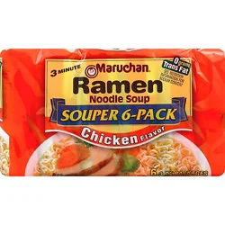 Maruchan Ramen Noodle Soup Chicken Flavor Souper - 6-3 Oz