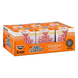 Nissin Cup Noodles Ramen Noodle Soup Chicken Flavor - 6-2.25 Oz