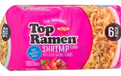Nissin Top Ramen Ramen Noodle Soup Shrimp Flavor - 6-3 Oz