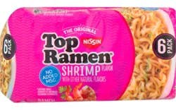 Nissin Top Ramen Ramen Noodle Soup Shrimp Flavor - 6-3 Oz
