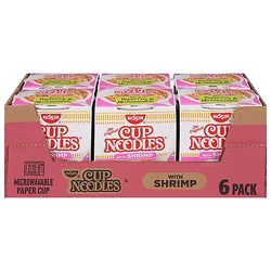Nissin Cup Noodles Ramen Noodle Soup With Shrimp - 6-2.25 Oz
