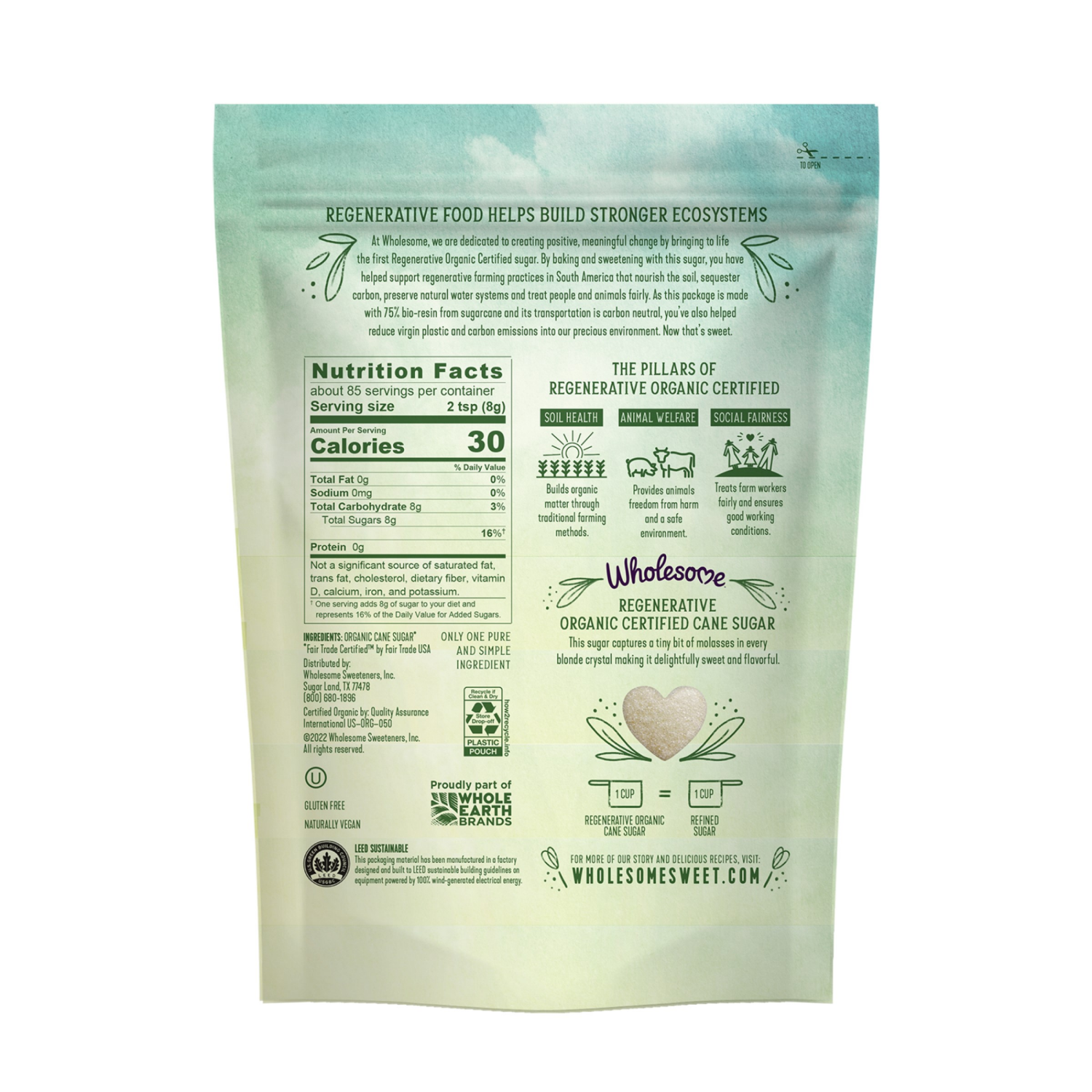 slide 2 of 6, Wholesome Cane Sugar 26 oz, 26 oz