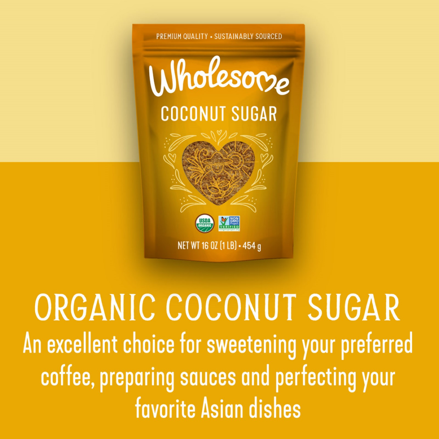 slide 3 of 8, Wholesome Organic Coconut Coconut Sugar 16 oz, 16 oz