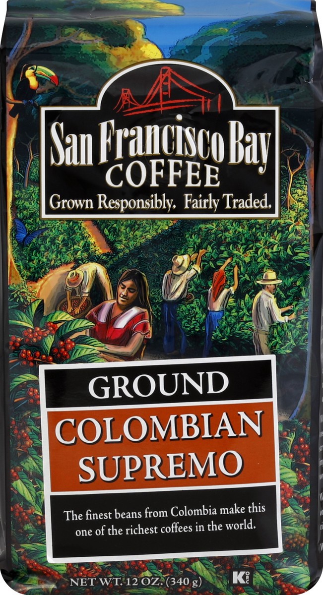 slide 2 of 4, SF Bay Coffee Coffee, Colombian Supremo, Ground - 12 oz, 12 oz