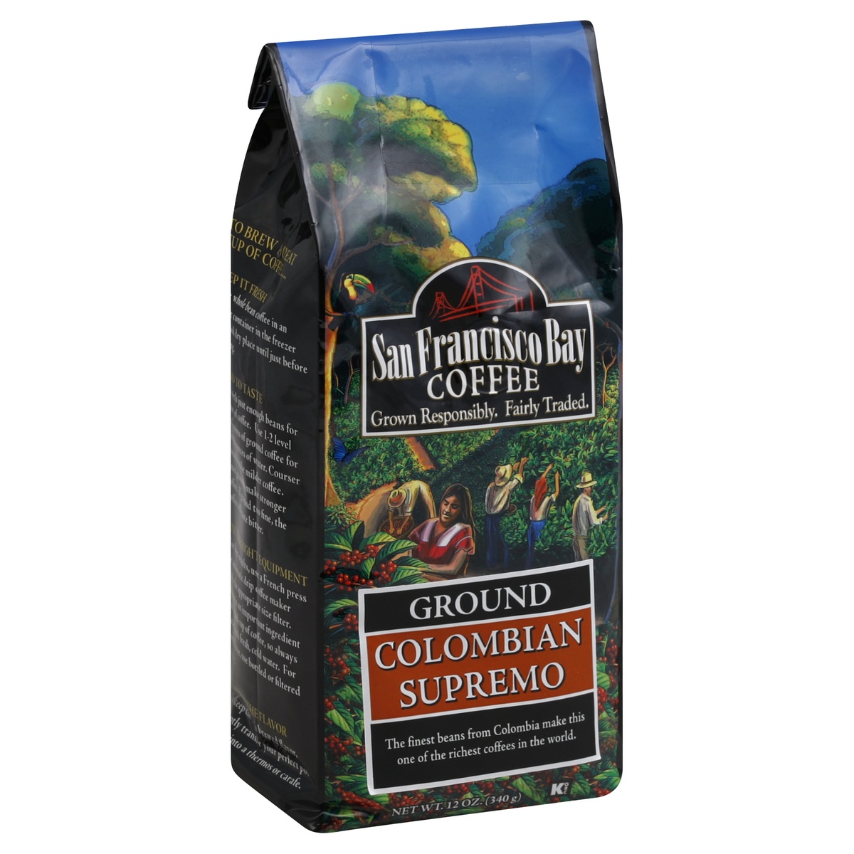 slide 1 of 4, SF Bay Coffee Coffee, Colombian Supremo, Ground - 12 oz, 12 oz