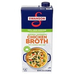 Swanson Natural Goodness Lower Sodium Chicken Broth - 32 Oz