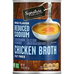 Signature Select Broth Chicken Reduced Sodium - 14.5 Oz