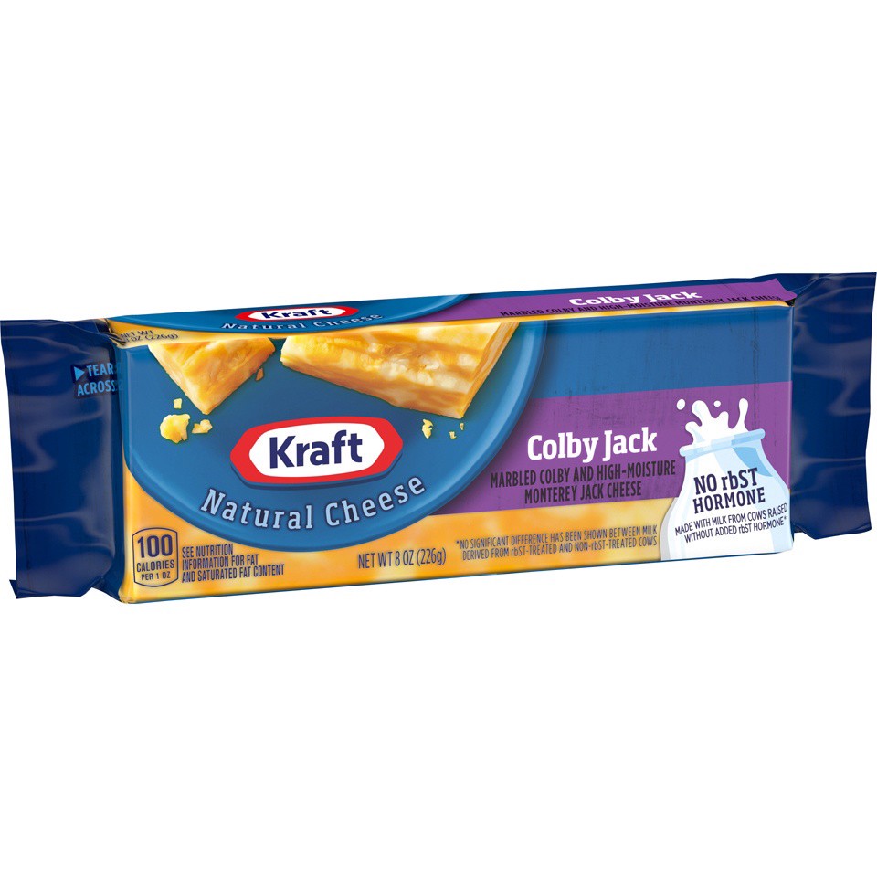 slide 7 of 8, Kraft Colby-Jack Marbled Block Cheese, 8 oz