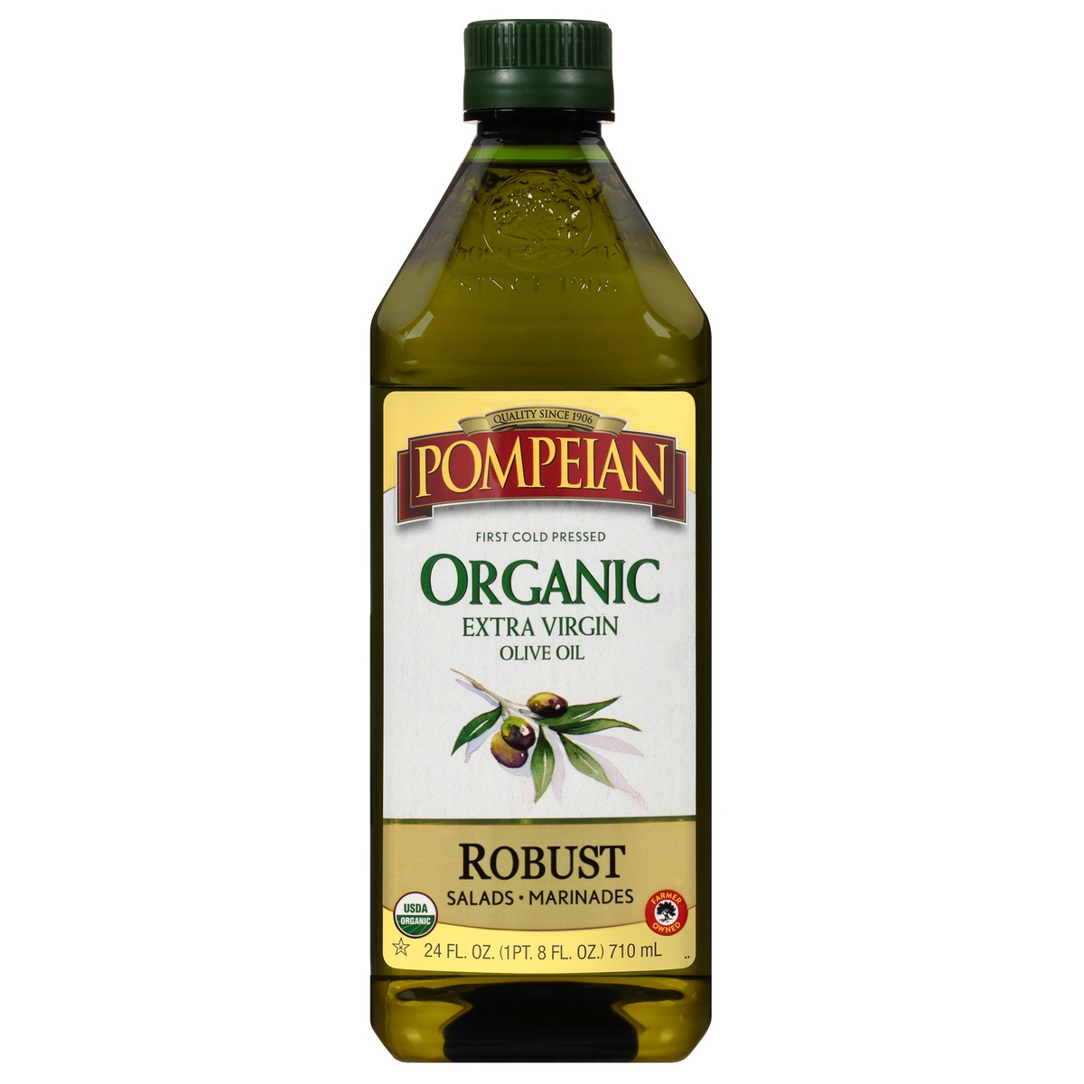 slide 1 of 8, Pompeian Organic Olive Oil, 24 fl oz