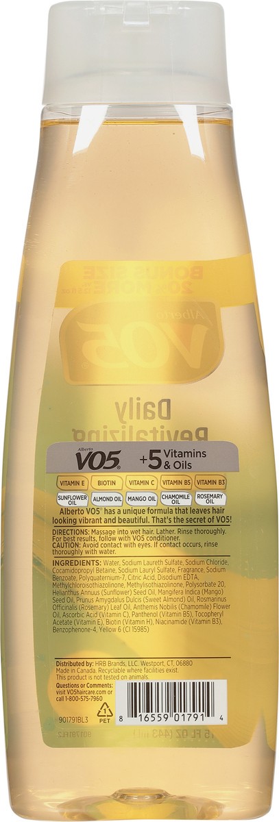 slide 8 of 9, Alberto VO5 Daily Revitalizing Shampoo with Biotin Bonus Size 15 fl oz, 15 fl oz