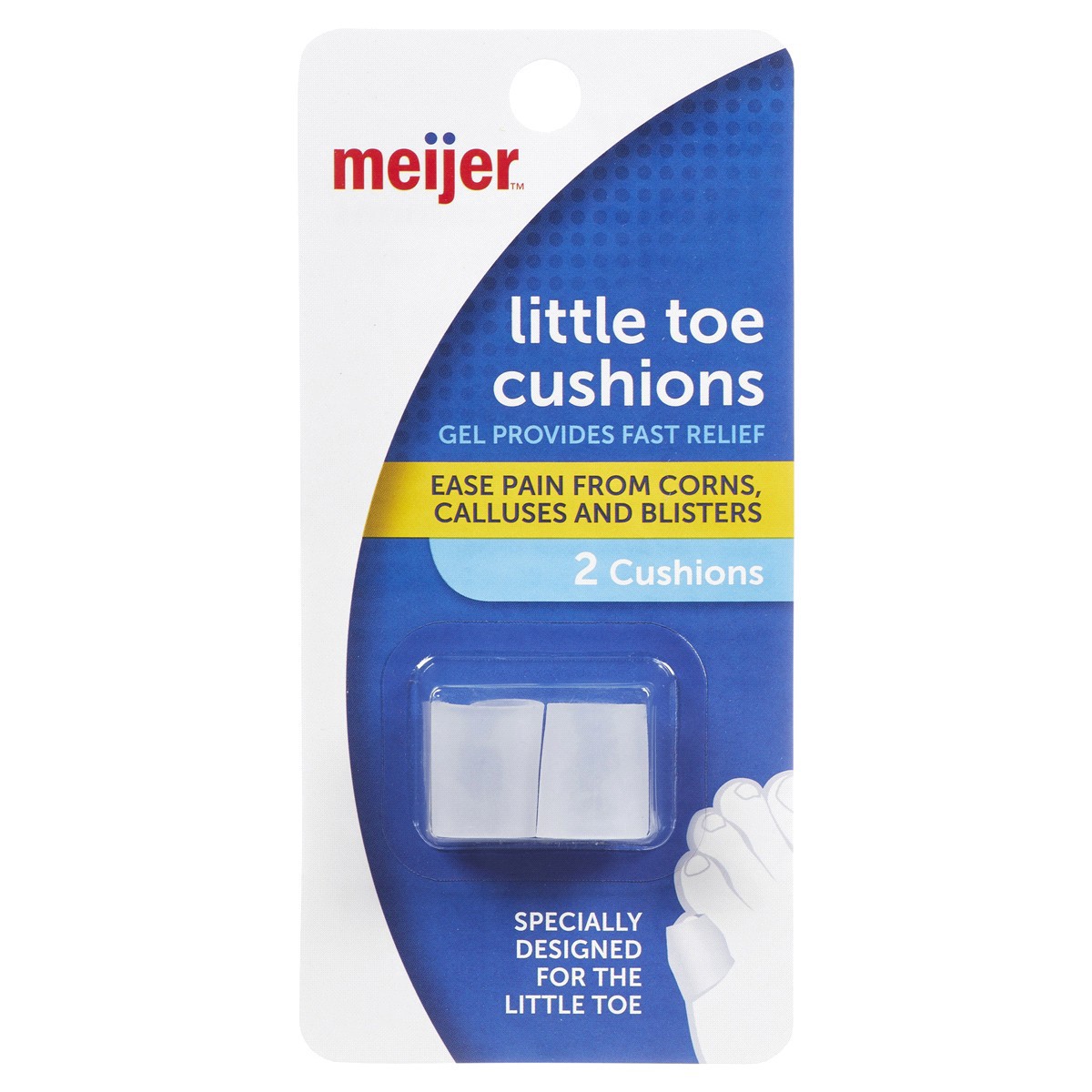 slide 1 of 29, Meijer Little Toe Cushions, 2 Cushions, 2 CT      