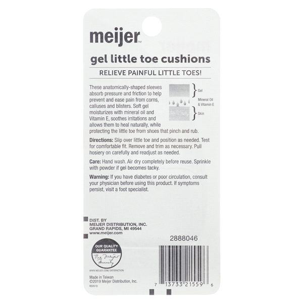 slide 20 of 29, Meijer Little Toe Cushions, 2 Cushions, 2 CT      