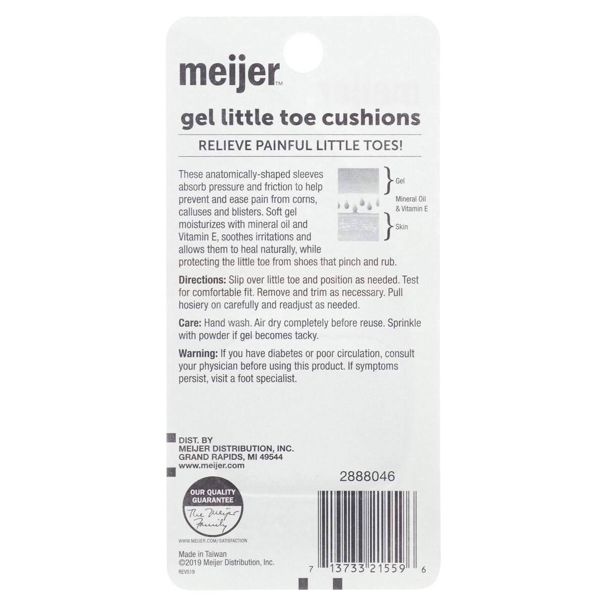 slide 21 of 29, Meijer Little Toe Cushions, 2 Cushions, 2 CT      