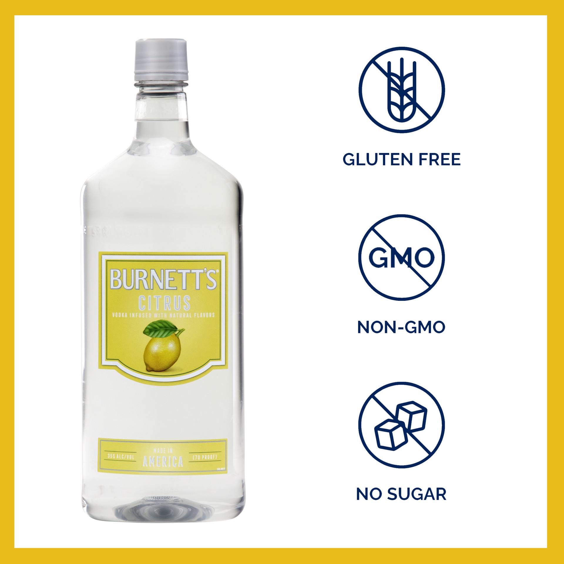 slide 2 of 3, Burnett's Citrus Vodka, 1750 ml