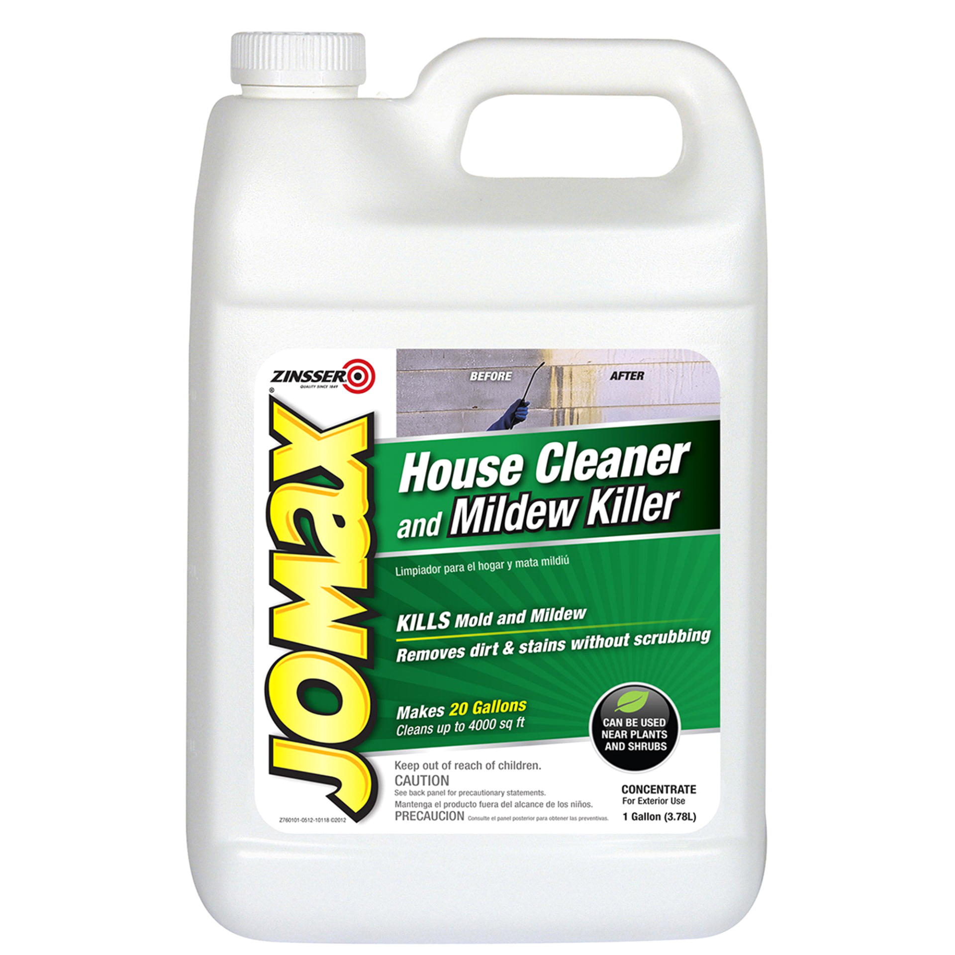 slide 1 of 1, Zinsser JOMAX House Cleaner and Mildew Killer 60101, Gallon, 4 ct
