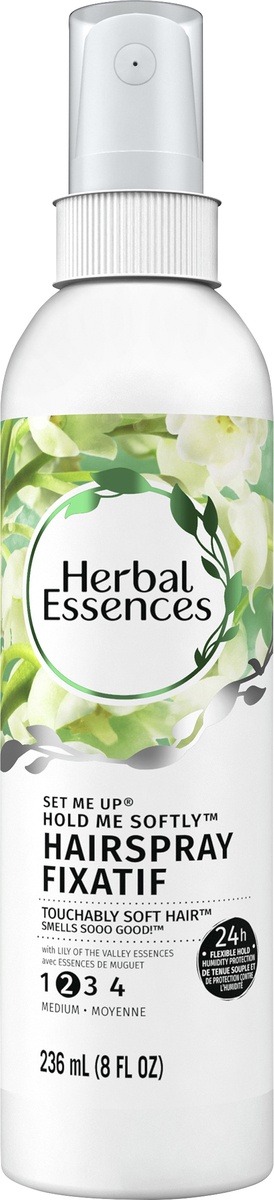 slide 3 of 5, Herbal Essences Set Me Up Hold Me Softly Medium 2 Hairspray 236 ml, 8 fl oz