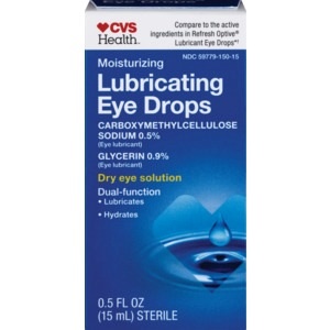 slide 1 of 1, CVS Health Moisturizing Lubricating Eye Drops, 0.5 oz