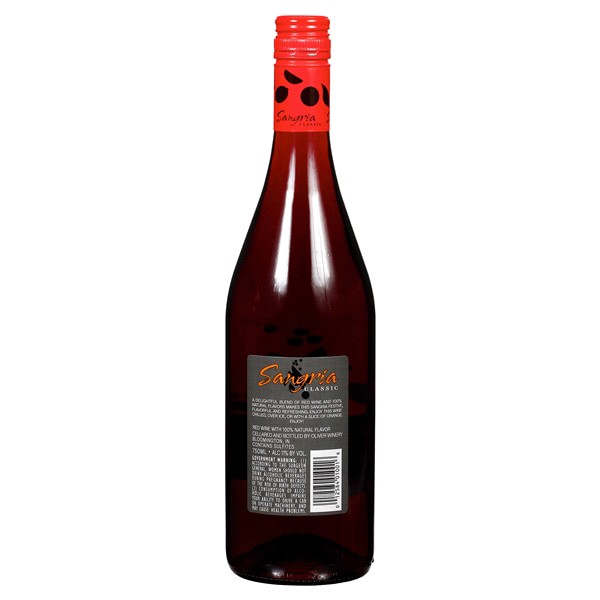 slide 4 of 5, Oliver Sangria Wine, 750 ml