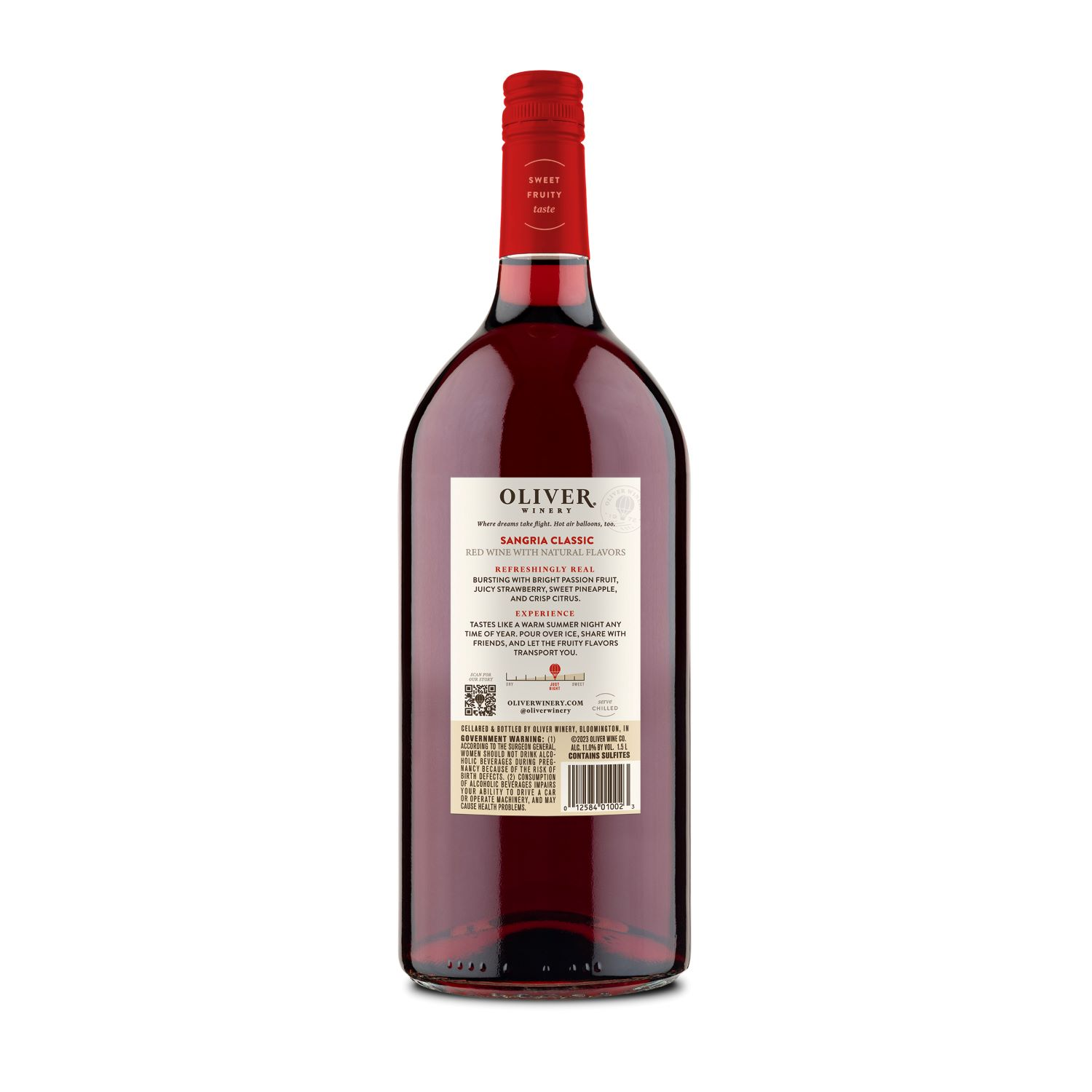 slide 2 of 2, Oliver Winery Sangria Classic Wine, 1.5 l