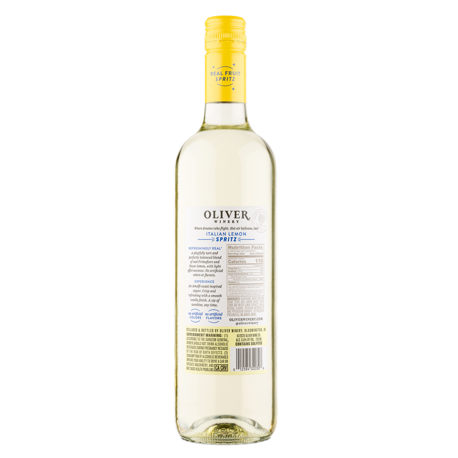 slide 2 of 2, Oliver Winery Italian Lemon Spritz, 750 ml