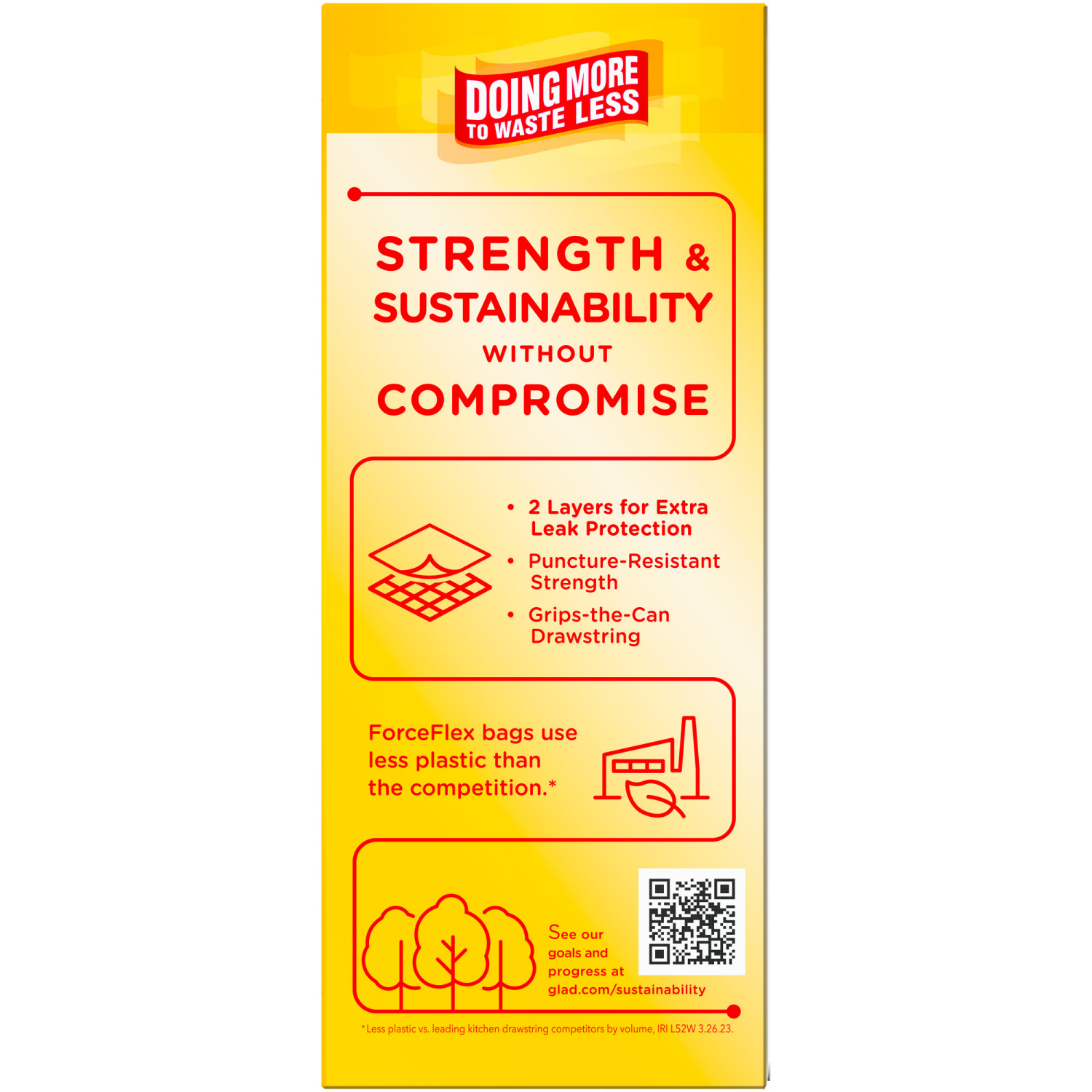 slide 2 of 8, Glad ForceFlex Tall Kitchen Drawstring Trash BagsGain Scent with Febreze, 22 ct