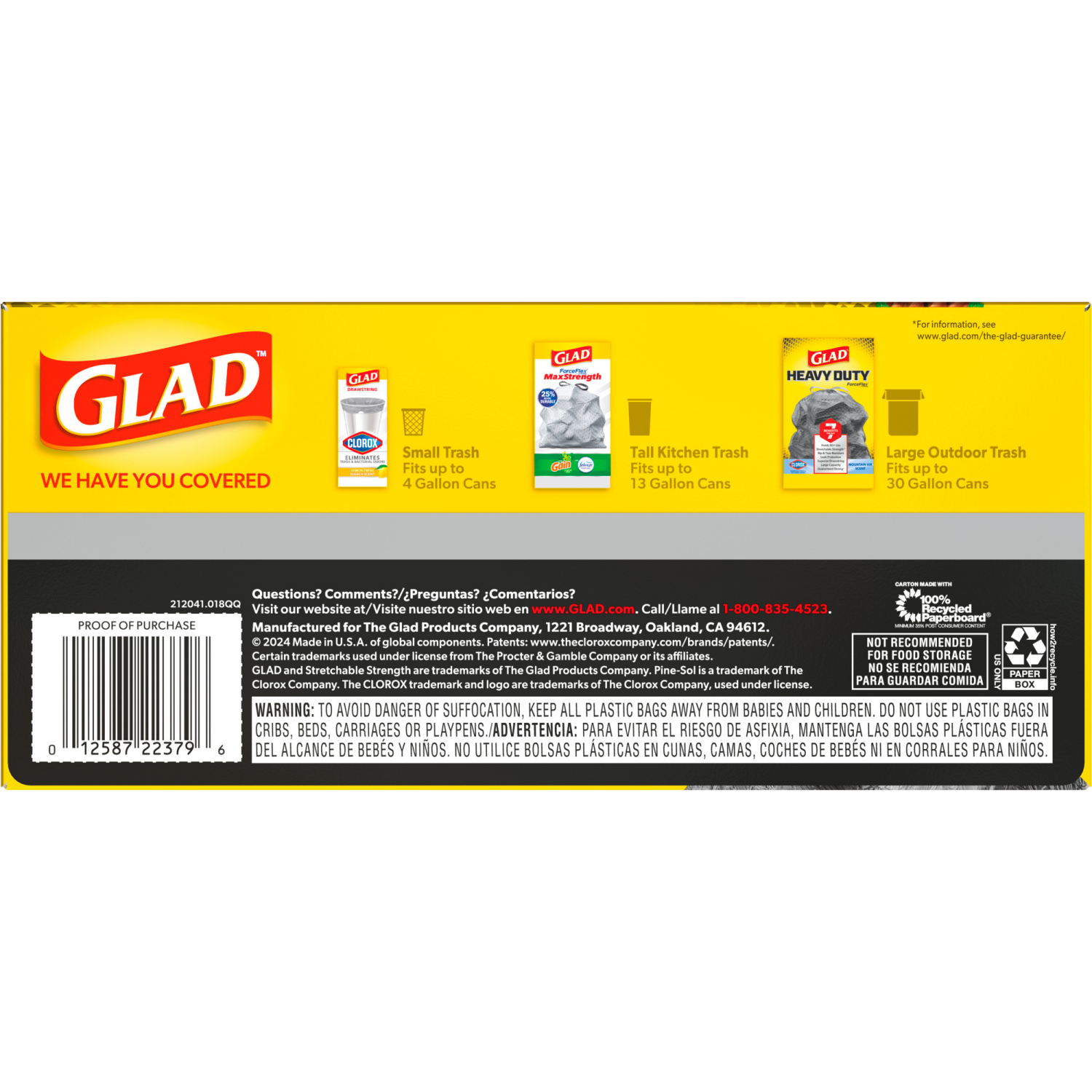 slide 5 of 8, Glad ForceFlex Drawstring Large Trash Bags Pine-Sol Original Scent, 25 ct