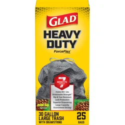 Glad ForceFlex Drawstring Large Trash Bags Pine-Sol Original Scent