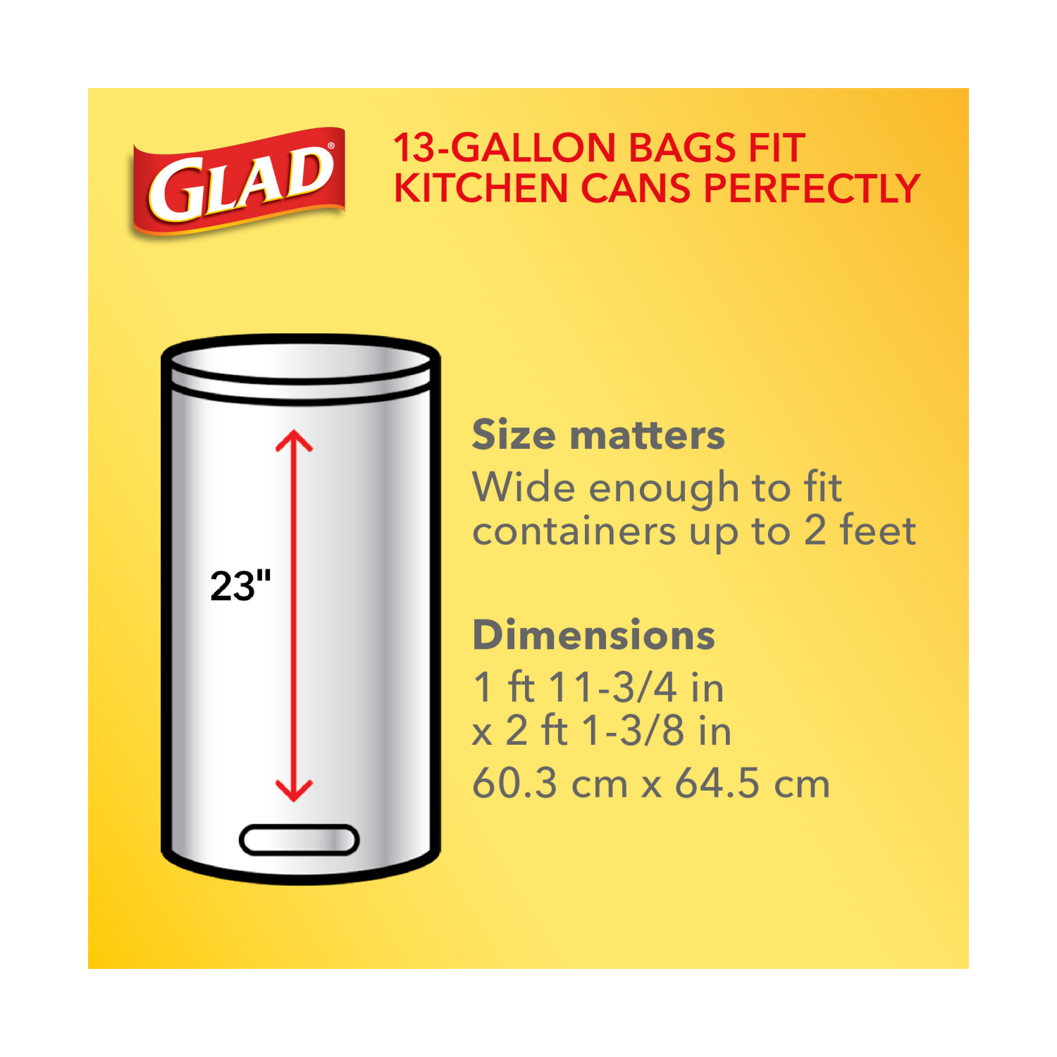 slide 7 of 8, Glad Tall Kitchen Quick-Tie White Trash Bags, 68 ct