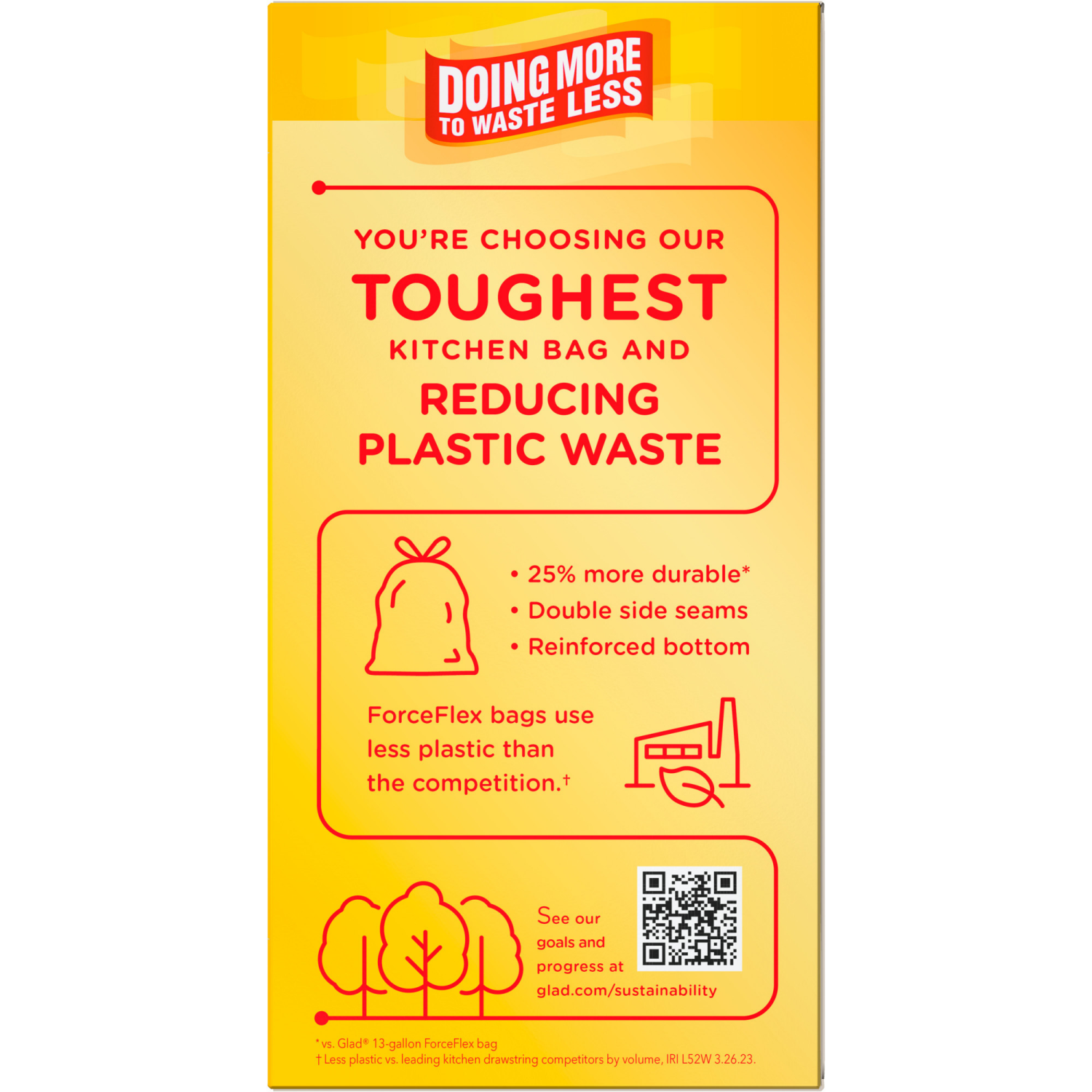 slide 2 of 8, Glad ForceFlex MaxStrength Tall Kitchen Drawstring Trash Bags, 13 Gallon, Odorshield, 34 Count, 34 ct