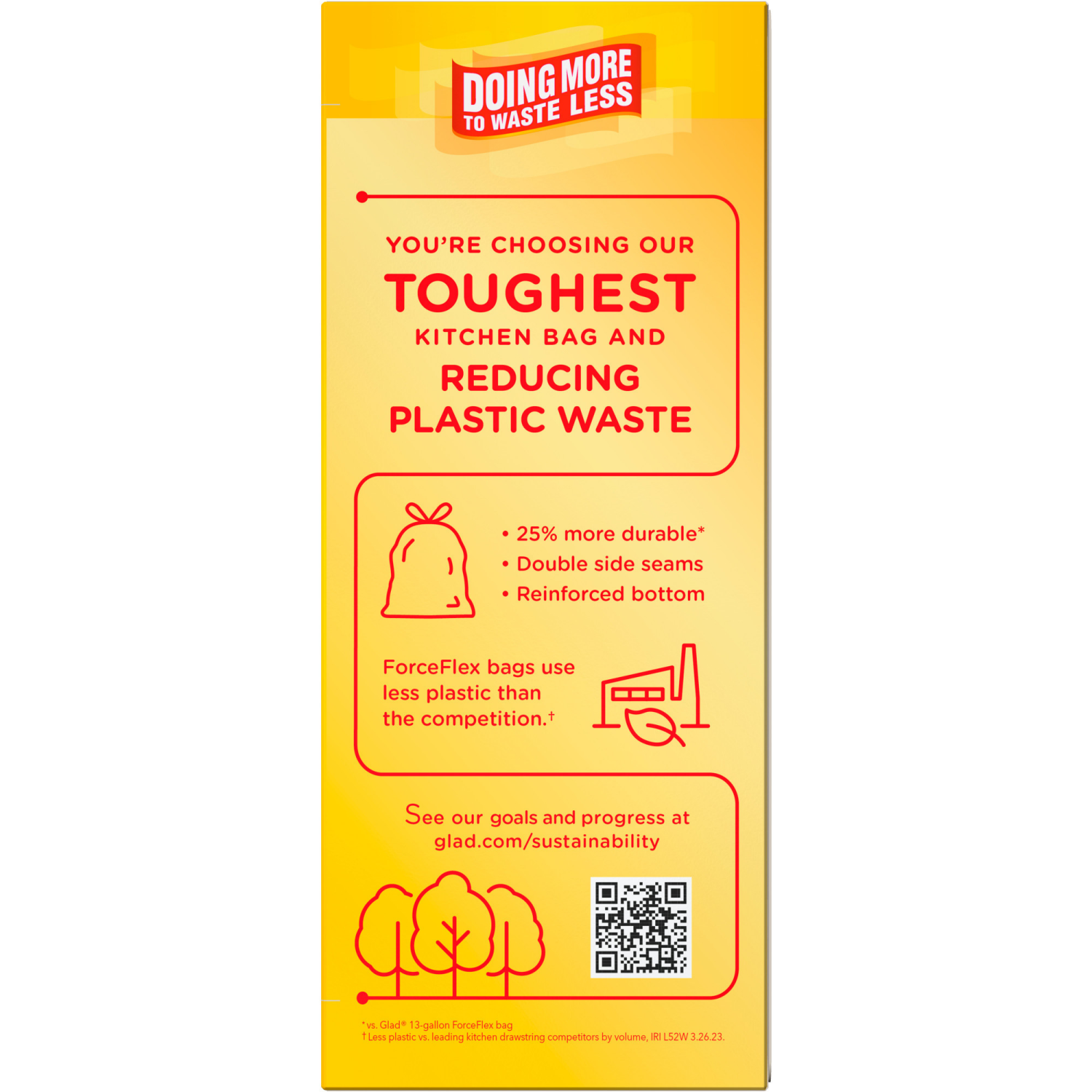 slide 2 of 8, Glad ForceFlex MaxStrength Scented Tall Kitchen Trash Bags, 13 Gallon, 20 Bags, 20 ct