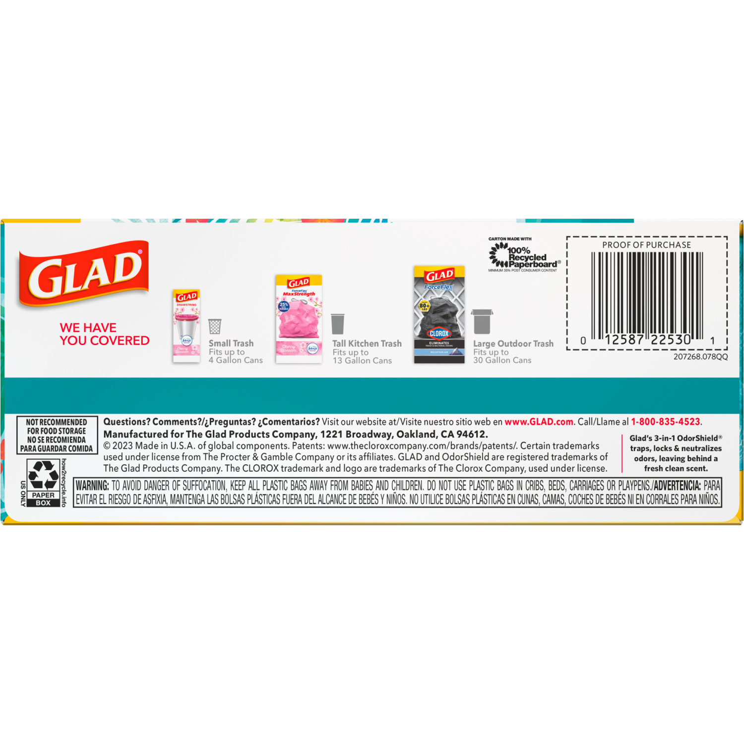 slide 5 of 8, Glad ForceFlex MaxStrength Scented Tall Kitchen Trash Bags, 13 Gallon, 20 Bags, 20 ct